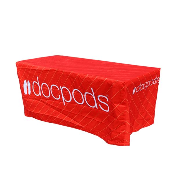 

4ft 6ft logo printed fabric banners fitted box table cloths with custom artwork for advertising exhibition event table cloth