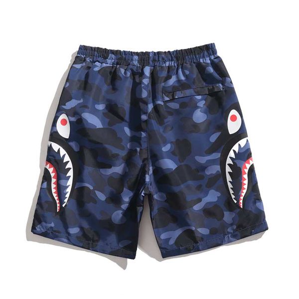 

Men's designer summer shark shorts pants fashion 4 color printing drawstring shorts loose men's luxury shark sweatpants beach pants