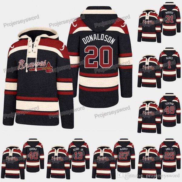 

Atlanta Josh Donaldson Braves Superior Lacer Hoodie Fred McGriff John Smoltz Julio Teheran Max Fried Luke Jackson Mike Soroka Jersey Hoodies