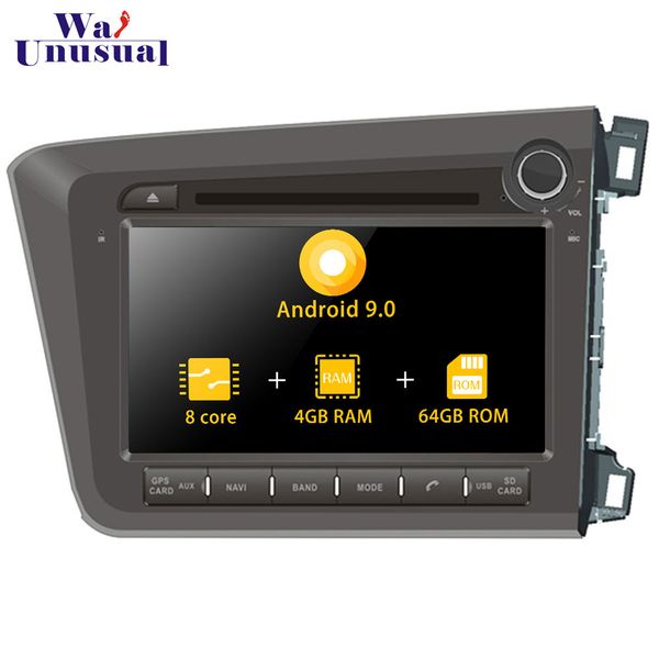 

авторадио 8 '' окт ядро android 9.0 car radio навигация gps плеер для civic rhd 2012 - стерео авто dvd playe 2 din