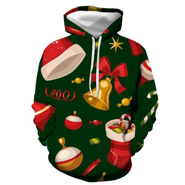 

2019 new hoodie men christmas fashion 3d hoodies harajuku autumn women 3d hooded sweatshirt hip hop velvet mens hoodies, Black
