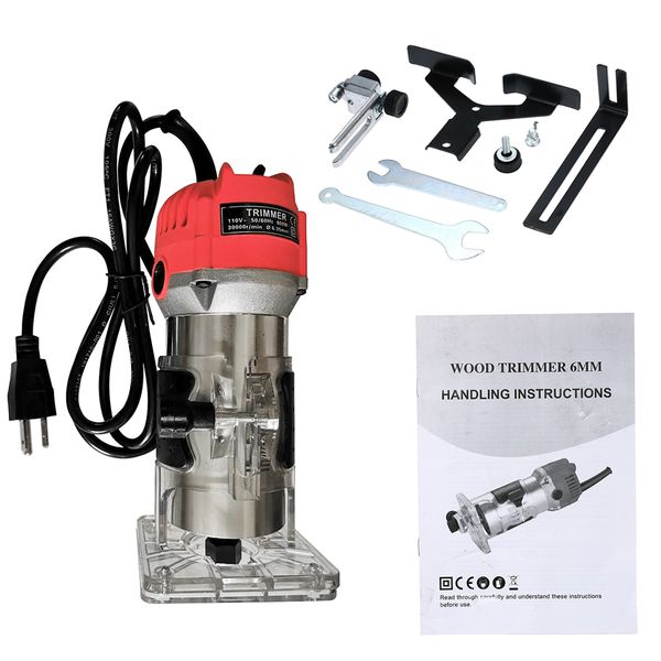 

kkmoon 110v 800w angle grinder trim router 30000r/min polishing machine electric trimmer for woodworking trimming slotting