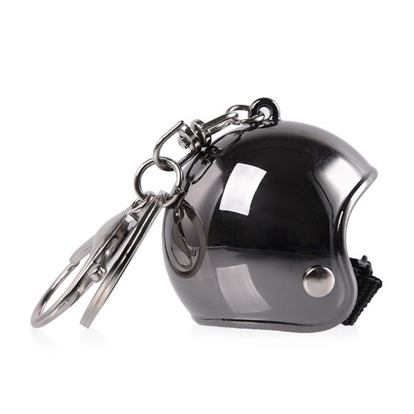 

cute motorcycle helmet keychain keyring gifts for women men car bag accessories key ring pendants business xmas gifts kids toy, Silver