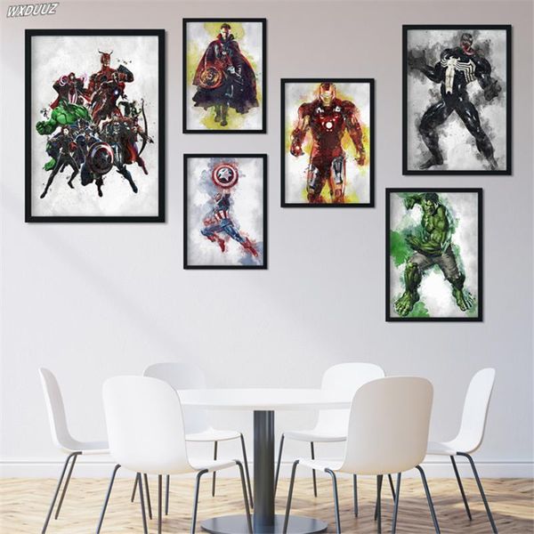 

retro movie superhero iron man nordic boy room wall art bar decoration picture home decor quality posters canvas painting m504