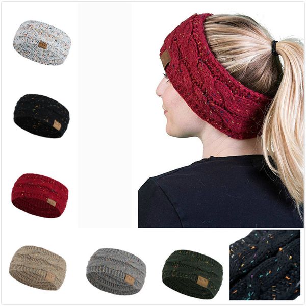 

klv winter skullies headband women hair ball knitting headband elastic handmade sport hair band turban 2019 female