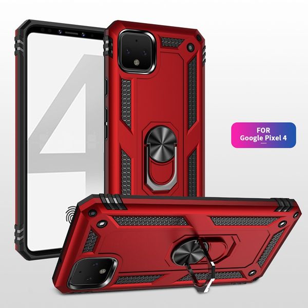 Armadura caso de giro do metal do anel à prova de choque Detentor Suporte de apoio da tampa para o Google pixel 3A 3A XL pixel 4 XL 4A