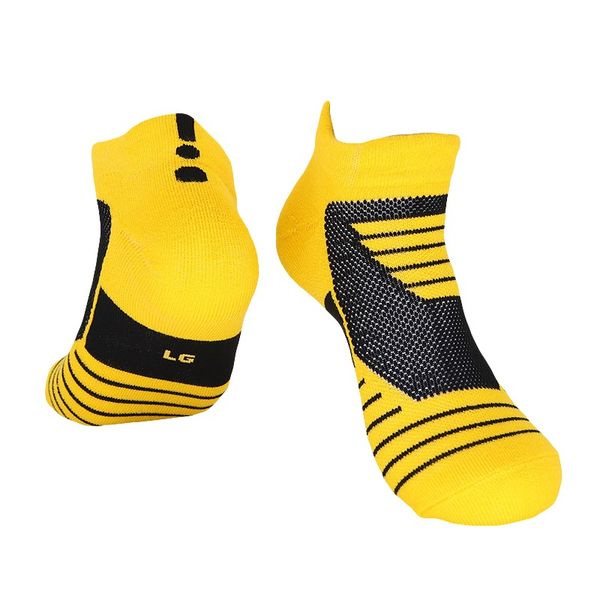 

men outdoor sports basketball socks compression breathable football cycling socks cotton towel bottom non-slip men's, Black