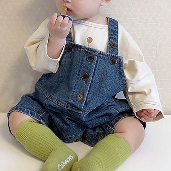 

milancel summer new kids clothing korean girls boys overalls fashion girls jumpsuits solid children clothes y200704, Blue