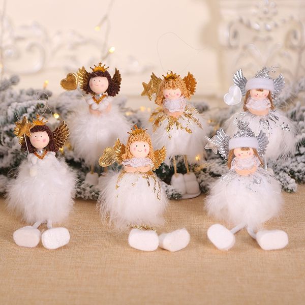 

novelty angel doll pendant ornaments for home birthday party desk decor xmas tree ornaments home decoration kids gifts