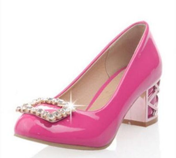 

women's shoes in spring and autumn high coarse heel round head bowknot @4022, Black