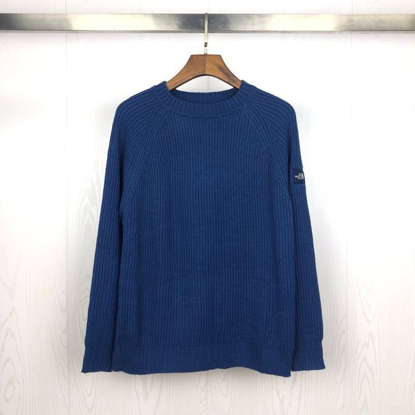 

designer men sweater purple label crew neck sweaters small label embroidery knitted round neck thick sweater cotton sweaters, White;black