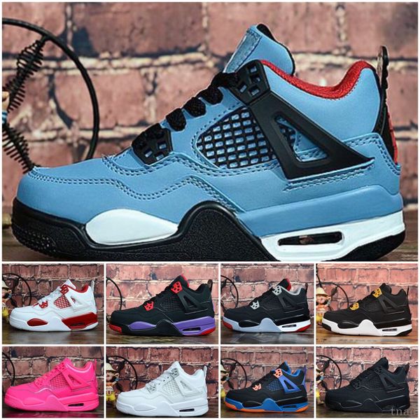 

new men jumpman 4 iv basketball shoes 4s white game royal orange blue5u7s, Black