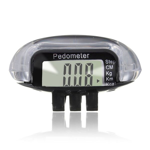 

lcd digital multi pedometer walking step distance calorie counter run fitness - black