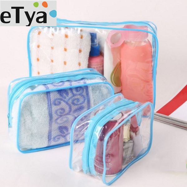 

etya pvc waterproof women cosmetic bags & cases large capacity transparent female makeup case travel accessories beauty handbags