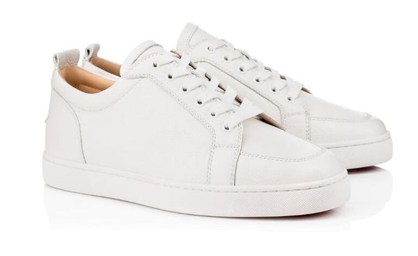 

brands new white,black leather rantulow casual shoes men,women flat luxurious low red bottom sneakers with box