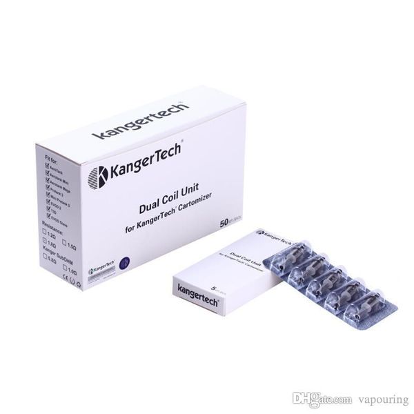 

Kanger модернизированный Dual Катушки для kangertech аэротенка мега мини protank 3 evod стекла 2 T3D Genitank Форсунки высокого качества бесплатно 1