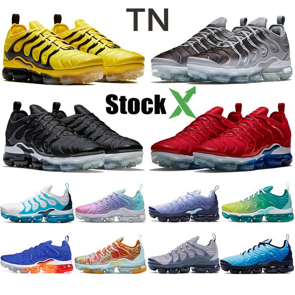 

Fuchsia Tn Plus Тренеры Тройной Черный Белый антрацит металлик золото для мужчин Женщины кроссовки Яркое Багровый Volt Подошва Дизайнерские кроссовки