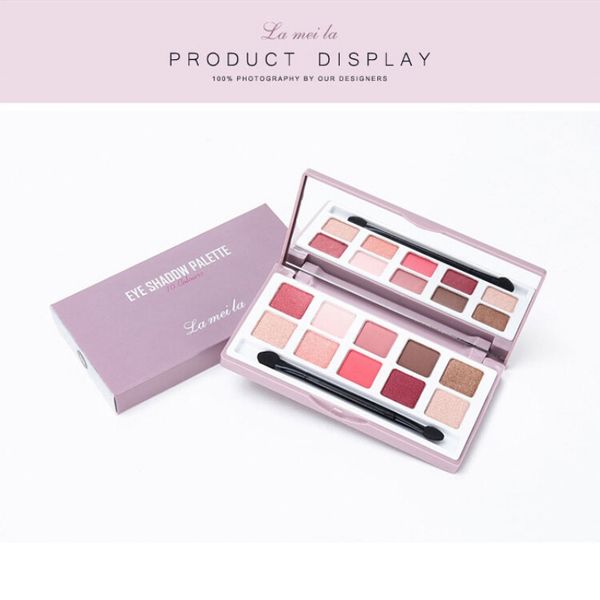 

10 colors shimmer matte eyeshadow palette waterproof colorfast beauty makeup cosmetics eye shadow maquiagem rd20