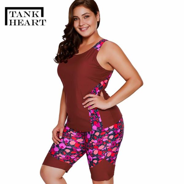 

tank heart red windsurf rash guard women biquini plus size swimwear two piece swimsuit tankini surfing rshguard swim suit xxxl