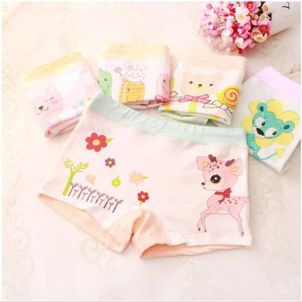 

6pcs lot children underwear kids girl boxers cartoon printed pure cotton briefs triangle shorts children's under wear, Camo