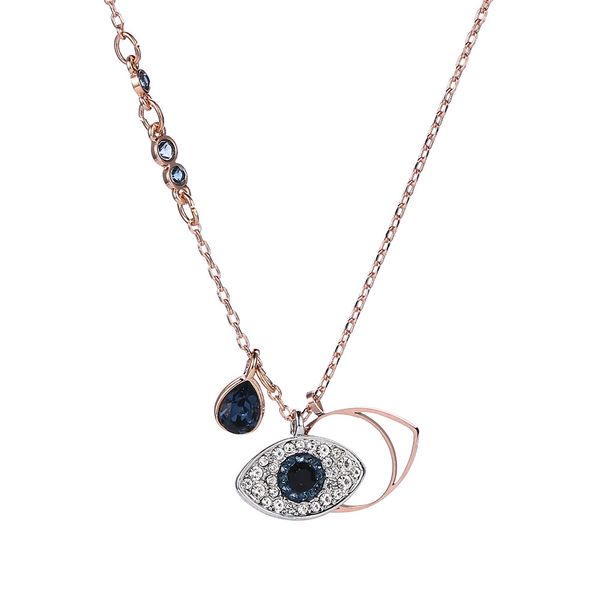 

devils eye necklace womens clavicle chain tide net red same simple personality temperament rose gold diamond bracelet wholesale, Silver