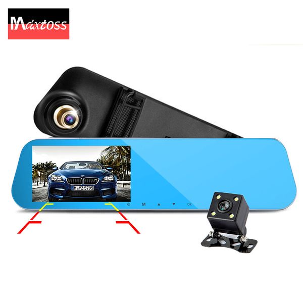 

car dvr auto dvrs recorder video registrator dash cam camcorder night vision full hd1080p dual lens car camera rearview mirror