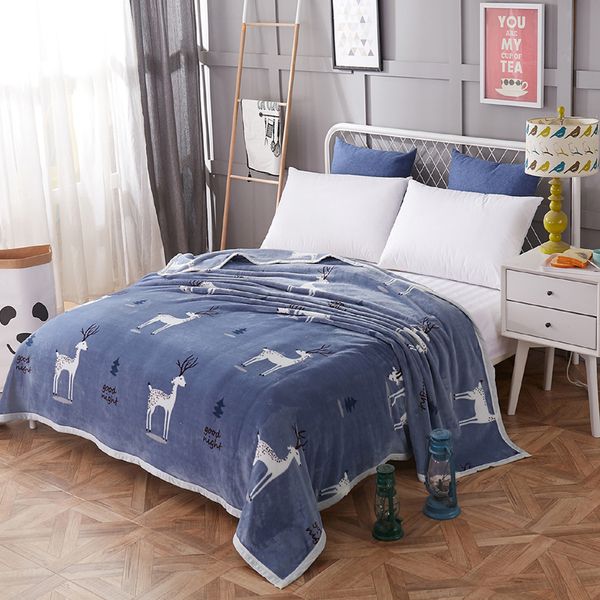 

thicken plush bedspread blanket 200x230cm high density super soft flannel blanket to on for the sofa/bed/car