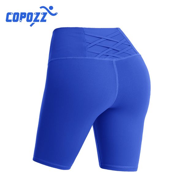 

copozz high waist energy seamless yoga shorts gym shorts fitness, White;red