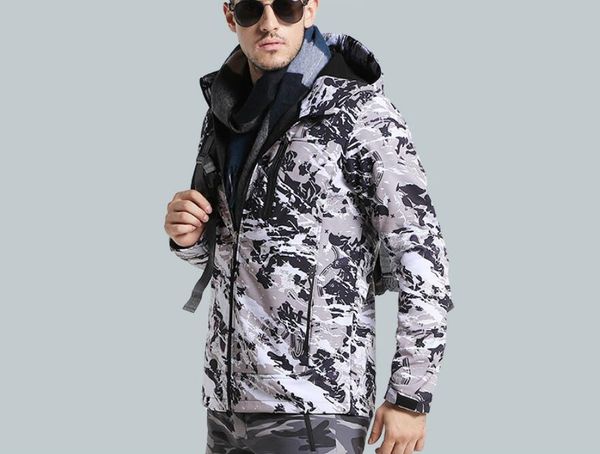 

2019 autumn winter outdoor jackets men & women camouflage clothing warm fleece mountain couple thin coat, Black;white