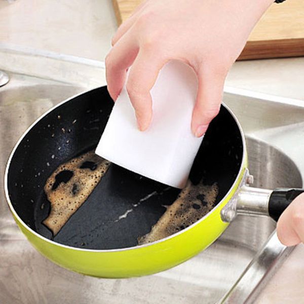 

100*60*20mm white magic melamine sponge kitchen utensils washing sponge 100/pcs decontamination and oil cleaning magic supplies