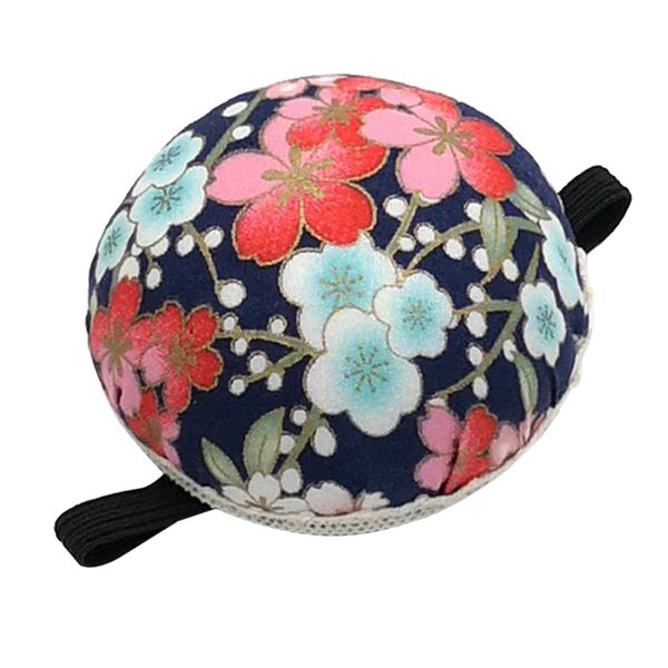 

1pcs pin cushion wrist printed fabric coated pin cushions wearable sewing needle pincushions for needlework embroidery, Black