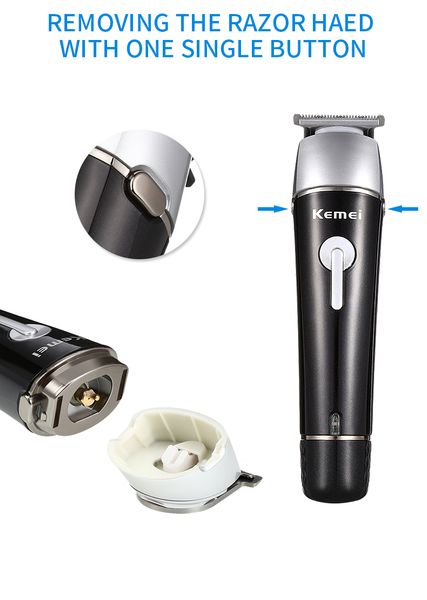 

kemei 5 in 1 rechargeable hair trimmer multifunction nose hair clipper electric shaver pro barber clippers newclipper fdrbk