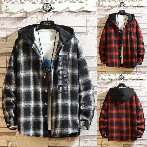 

men's autumn fashion loose casual daily plaid long sleeve shirt blouse camisas feminina blouses man 2019 w1218, White;black
