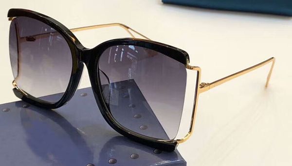 

3822 золото / черный солнцезащитные очки серый дым объектива солнцезащитные очки женщины cолнцезащитные очки бич очки uv400 новый с коробкой, White;black