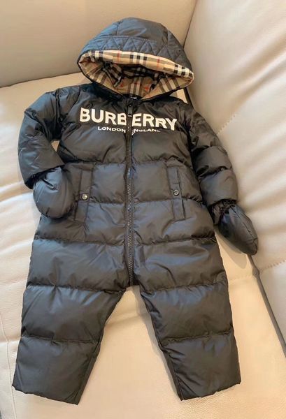 

2019 baby girl boy romper kid children 039 winter romper for boy down thicken warm overall baby one ie jump uit, Blue