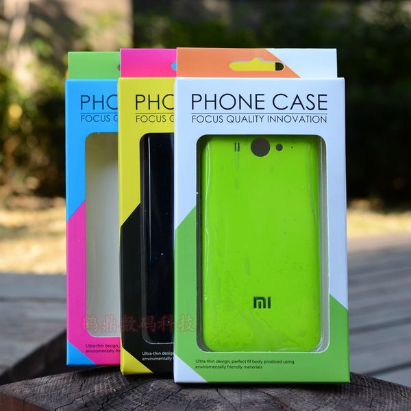 

wholesale 200pcs/lot 9x16x1.5cm variety of colors kraft paper mobile phone case packaging boxes for 7 6s se galaxy s7 s6y