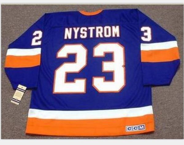 

custom men youth women vintage #23 bob nystrom new york islanders 1982 ccm hockey jersey size s-5xl or custom any name or number, Black