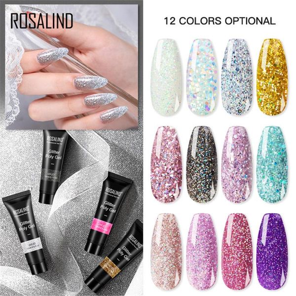 

15ml glitter nail acrylic manicure acryl varnish uv led builder gel tips enhancement slip solution quick extension, Red;pink
