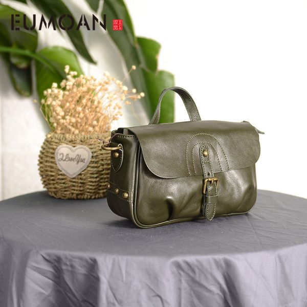 

eumoan head leather postman bag, female leather stiletto bag, plant handbag