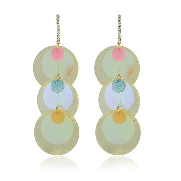 Wholesale-n baumeln Ohrringe für Frauen Luxus-Designer-Diamant böhmischen Stil Kronleuchter Ohrring Mode gelb lila Schmuck versandkostenfrei