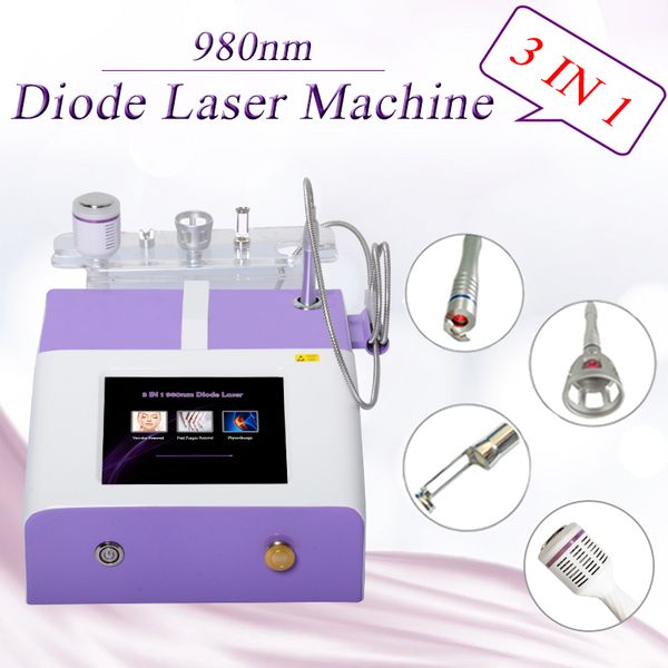 

medical laser vascular removal 980nm diode laser treatment permanent spider veins removal beauty machine salon home use, Black