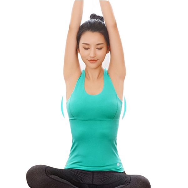 

women yoga vest yoga shirt with padding push up dry quick tank for running fitness gym bras body-building suit, White;red