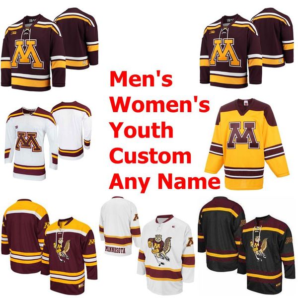 

minnesota golden gophers college hockey jerseys womens sammy walker jersey mittelstadt mat robson jack perbix ben brinkman custom stitched, Black;red