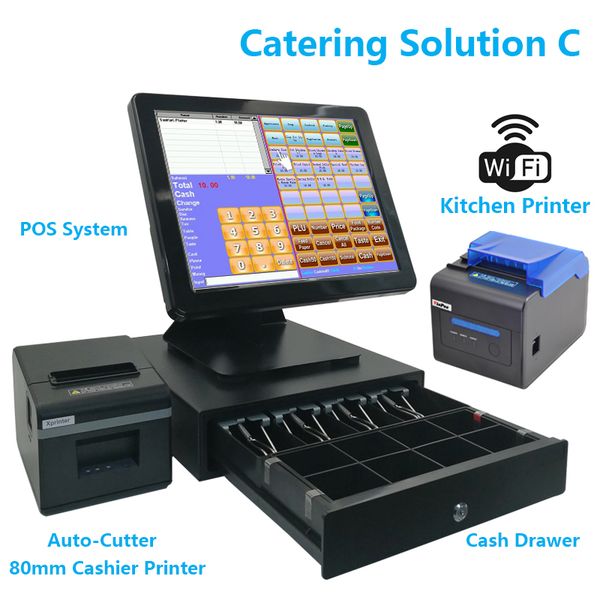 

машина кассового аппарата системы pos экрана касания програмного обеспечения pos 15 дюймов для ресторана или магазина розничной торговли