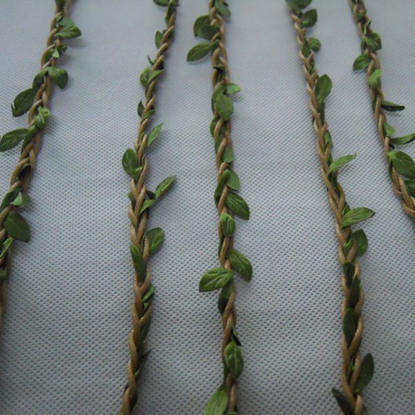 

10m artificial wax rope braided vine fake foliage leaf garland plant for diy wedding home art garden decor pgraphy props