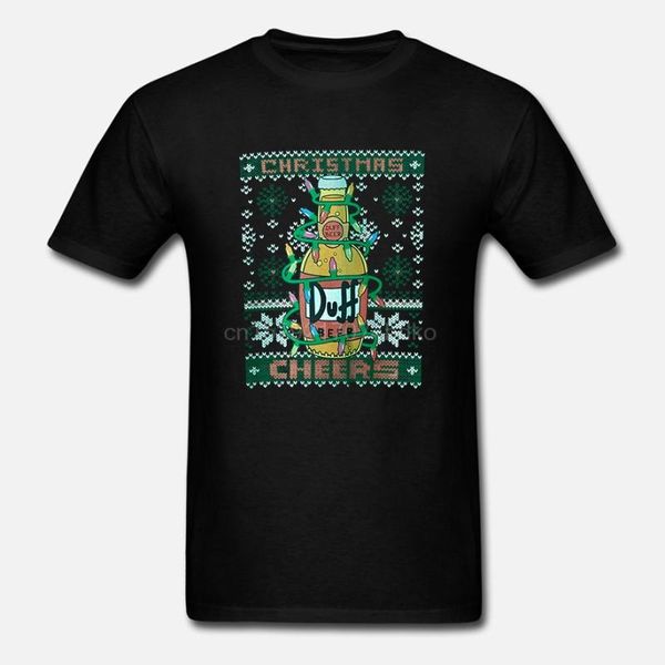 

men's duff beer cheers ugly christmas t-shirt, White;black