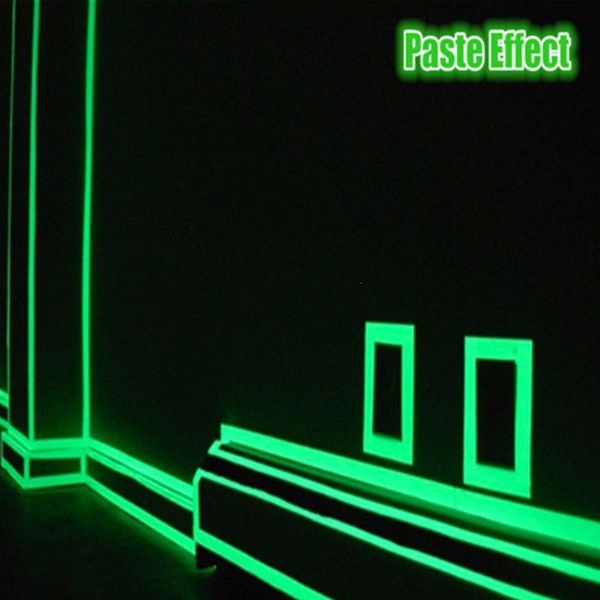 

luminous tapes green glow in dark self-adhesive warning tapes safety tapes removable waterproof tape stickers
