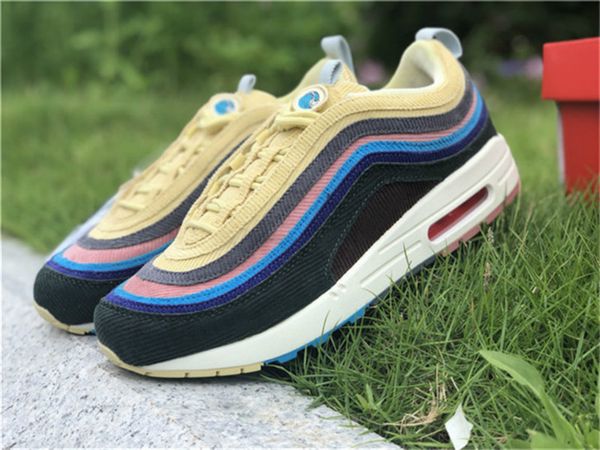 

2019 sean wotherspoon x 1/97 vf sw hybrid running shoes for men women corduroy rainbow authentic sneakers come with og box 36-45