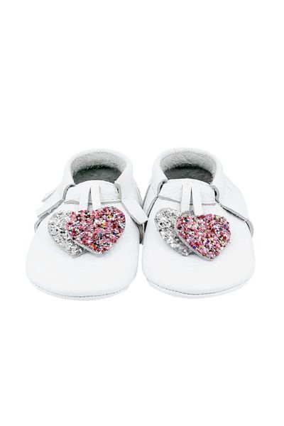 

yoyo junior white genuine leather children booties 10310, Pink;yellow