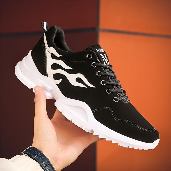 

x79 man spring casual shoes breathable light men lace-up new women s leather shoes wild personality shoes fashion big size 39-46, Red;white